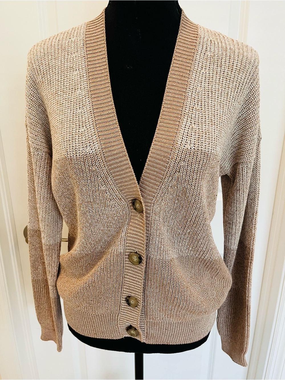 Peserico Metallic Cardigan Sweater